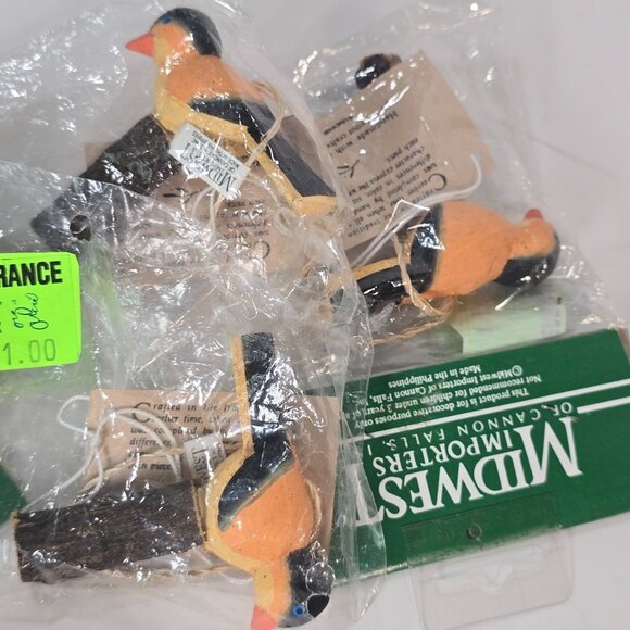 Bird Themed Christmas Ornament Crafts Lot Cardinal Dove Birdhouse Nest Holiday - Picture 12 of 16